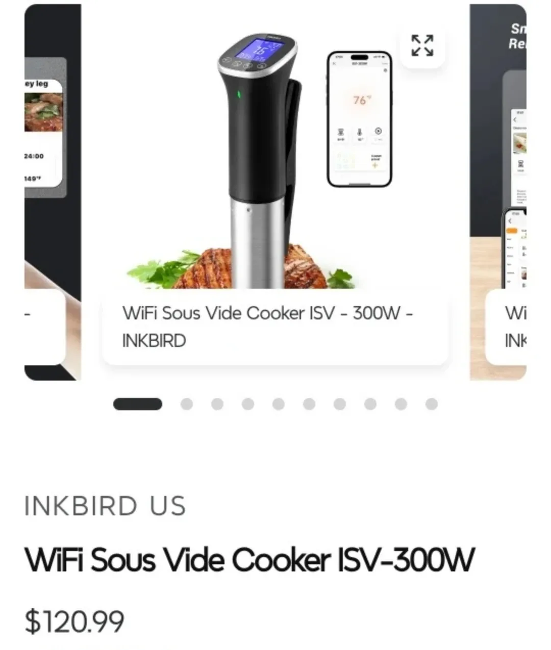 INKBIRD WIFI SOUS VIDE COOKER 1000W 50% OFF RETAIL image indicator(2)