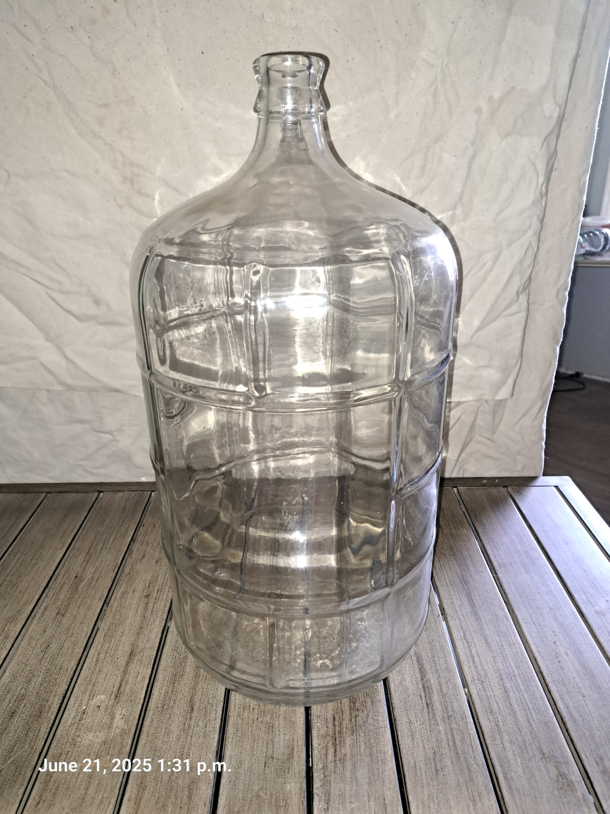 Vintage Clear Glass Demijohn Bottle