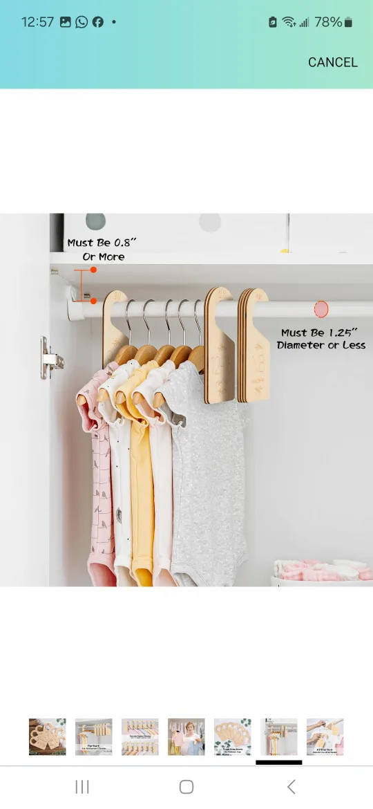 Wooden Closet Dividers for Baby Clothes image indicator(5)