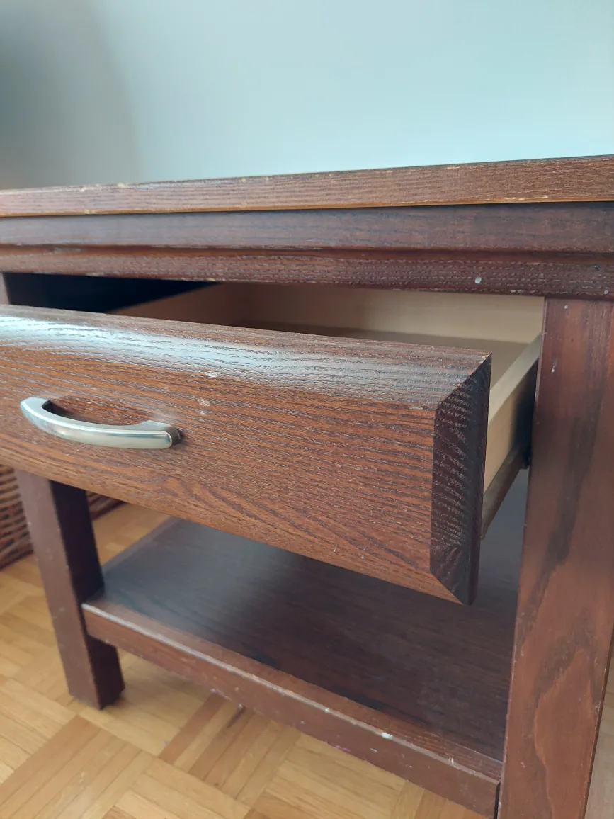 Two Brown Wood Side Tables image indicator(2)