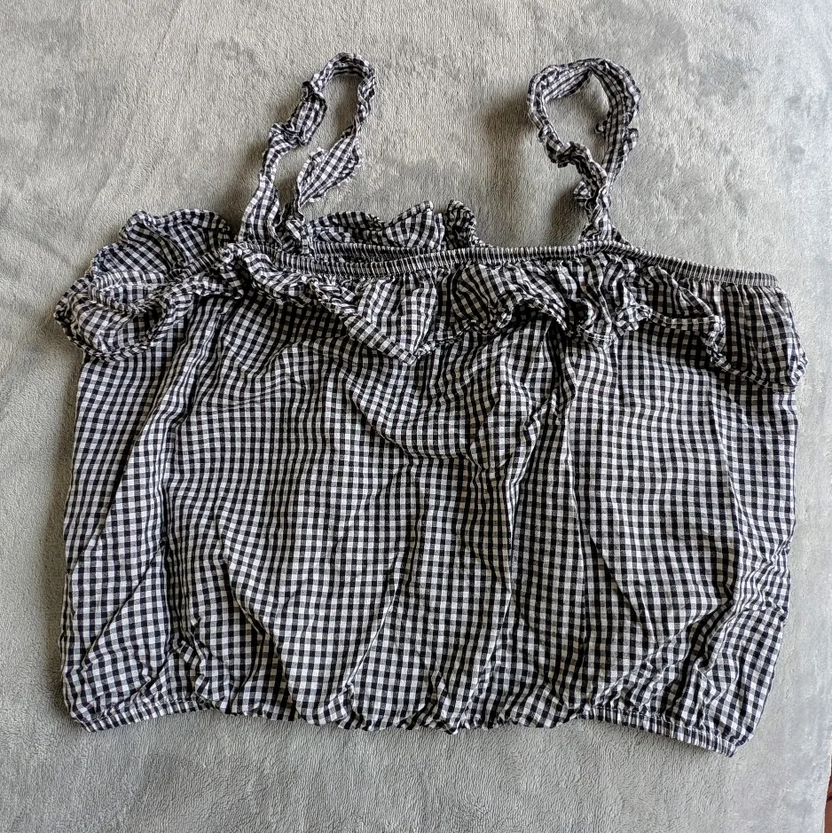 American Eagle Gingham Crop Top- size L thumbnail