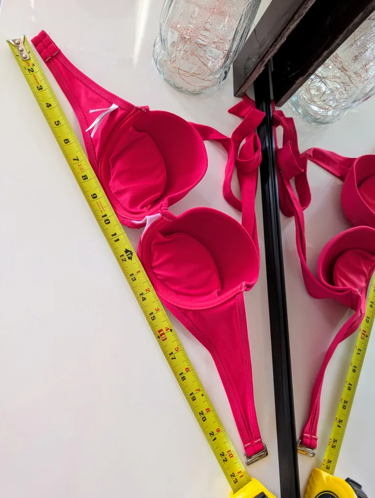 La Vie en Rose Aqua  Pink Bikini Top 💓 image indicator(6)