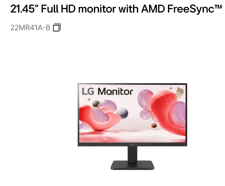LG 21.45" Full HD Monitor thumbnail