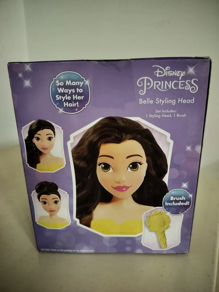New Unopened box Disney Princess Belle Styling Head image indicator(2)