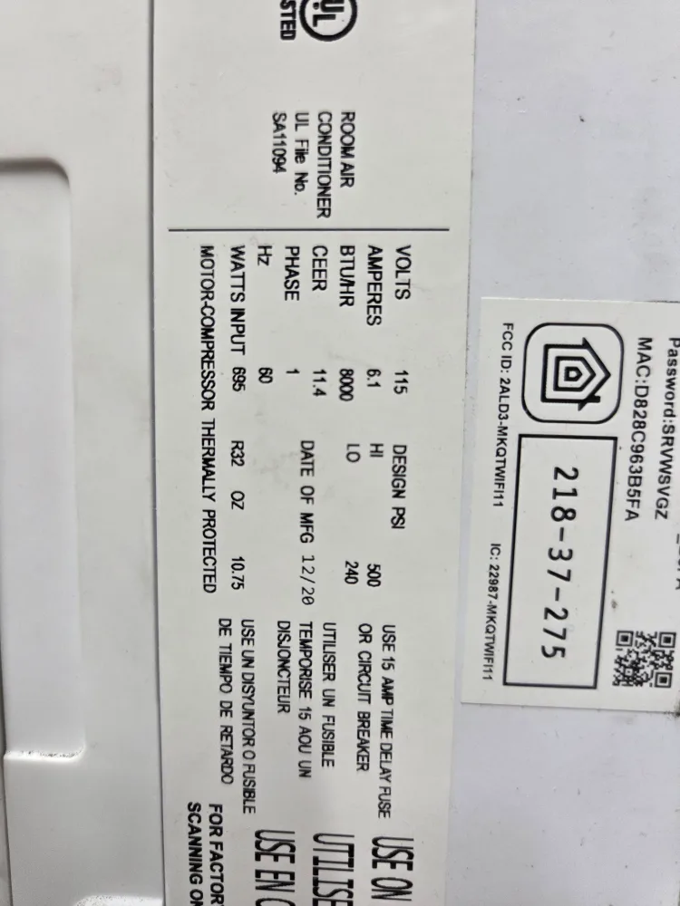 Frigidaire Window Air Conditioner image indicator(3)