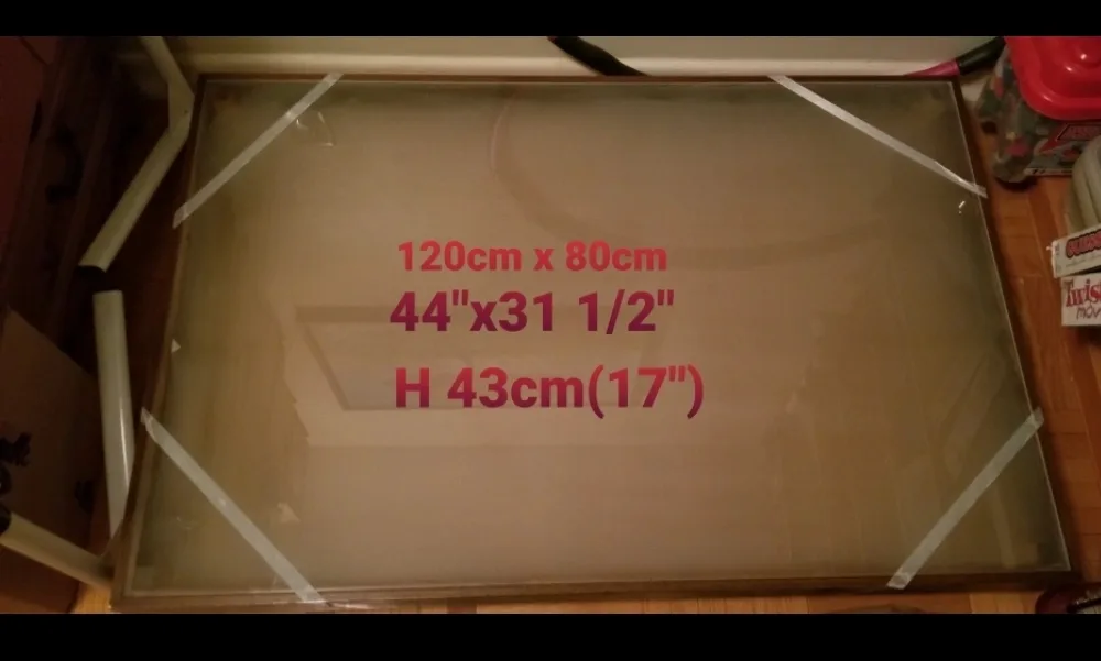 Coffee Table with Glass Top, 44x31.5" thumbnail