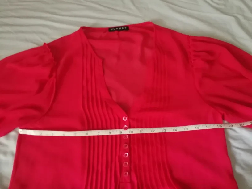 Hot Pink Sheer Blouse with Camisole image indicator(7)