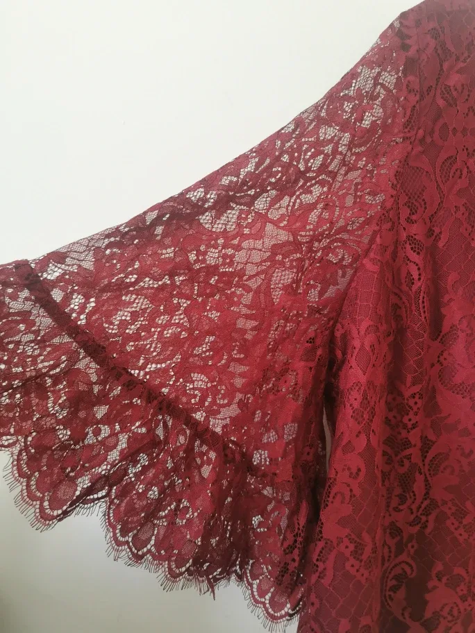 ModCloth Burgundy Lace Top - Size 4X image indicator(3)