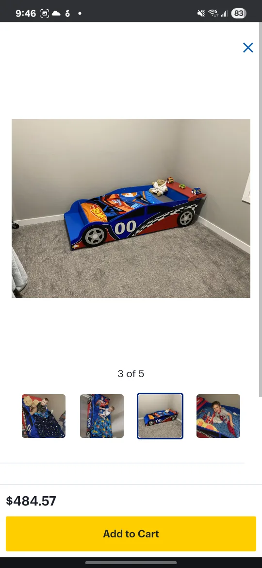 x2 Toddler Race Car Bed (Price drop) image indicator(4)