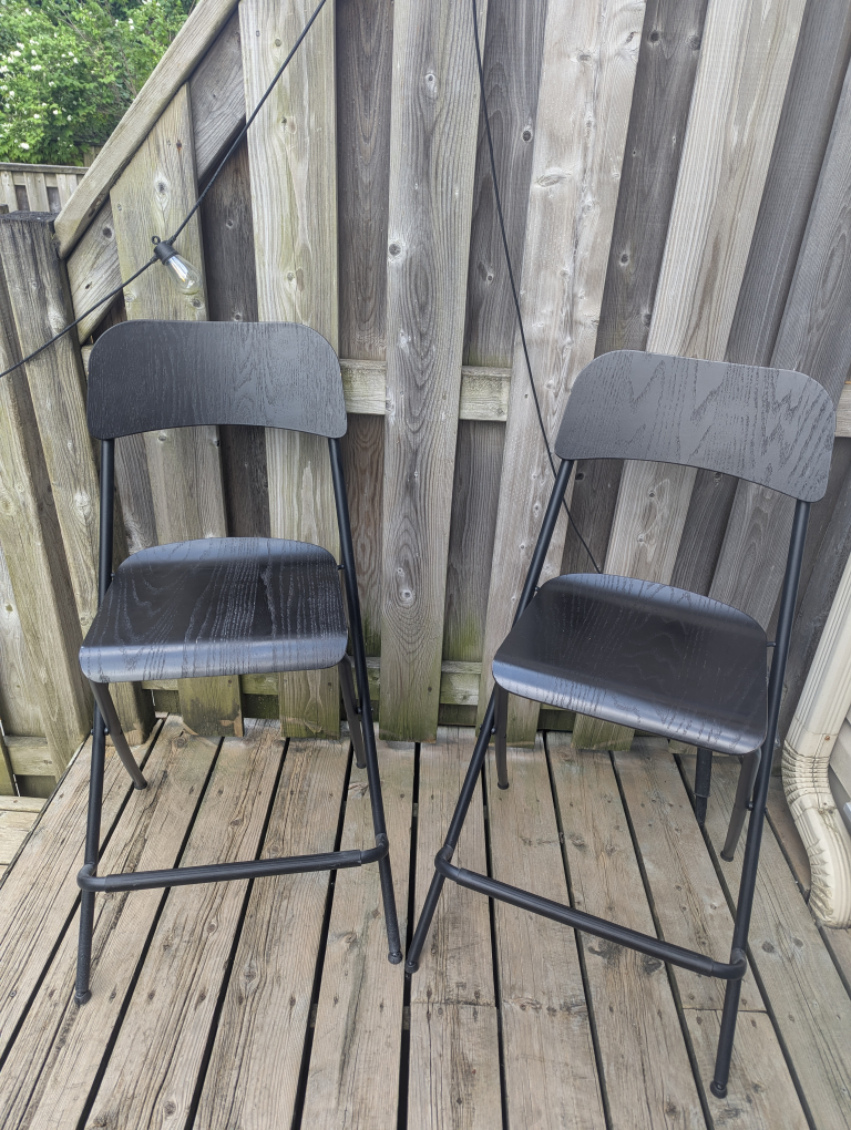 Pair of IKEA folding chairs