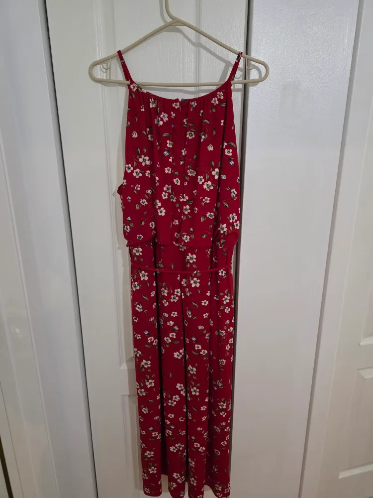 Red Floral Jumpsuit image indicator(3)