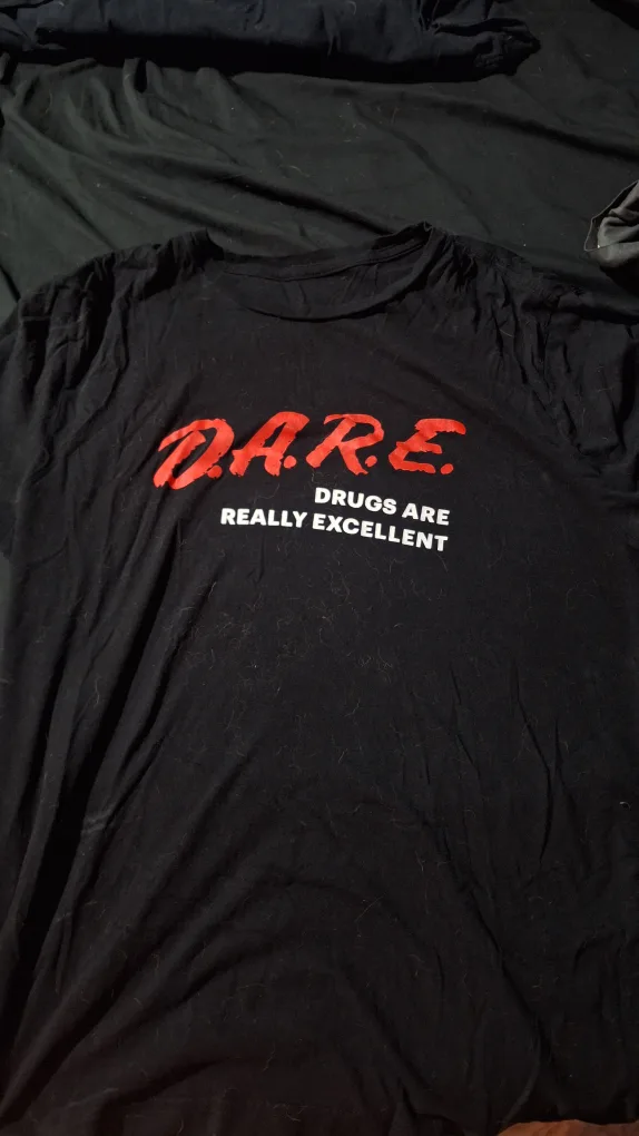 DARE parody harm reduction shirt thumbnail