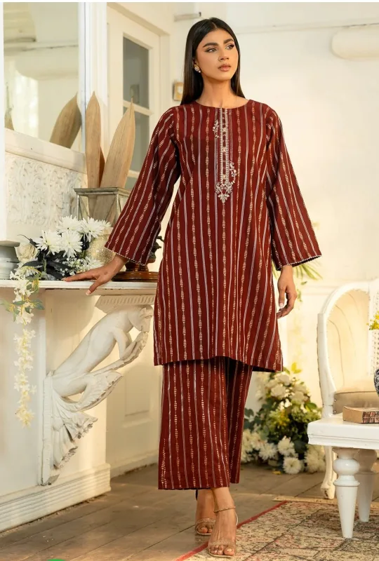 Prime Point Pakistani Striped Two-Piece Outfit thumbnail