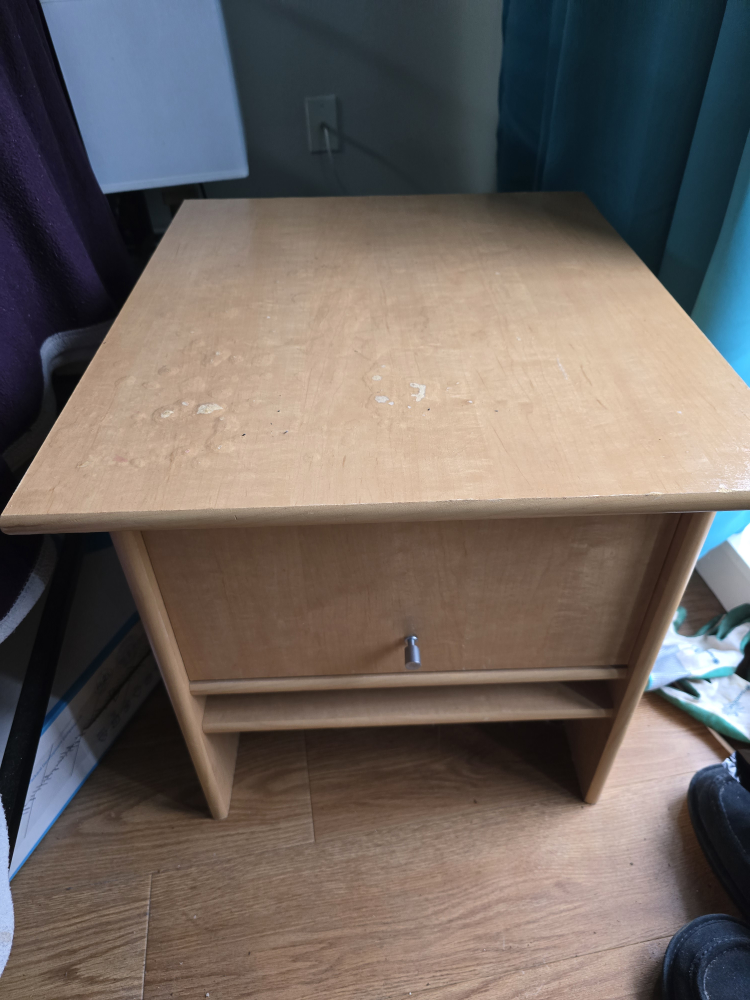 Wooden Side Table with Drawer