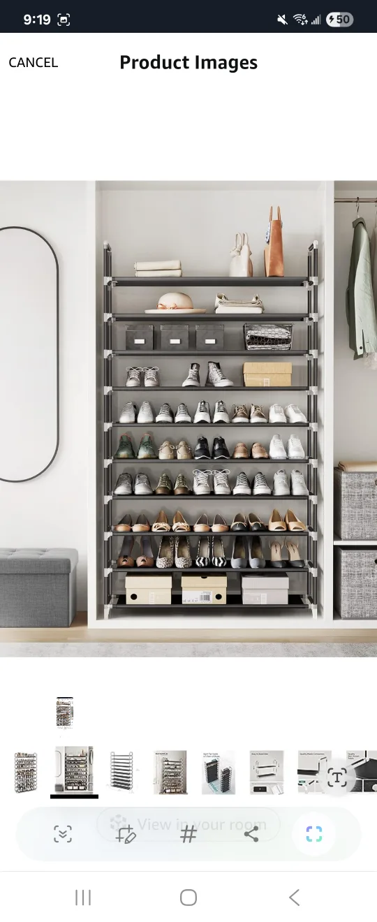 X-Large 10- Tier Shoe Rack, Slim and Space-Saving Design image indicator(3)