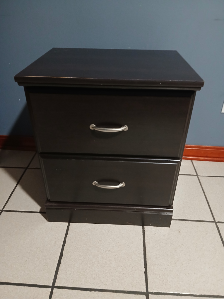 Brown Two-Drawer Nightstand