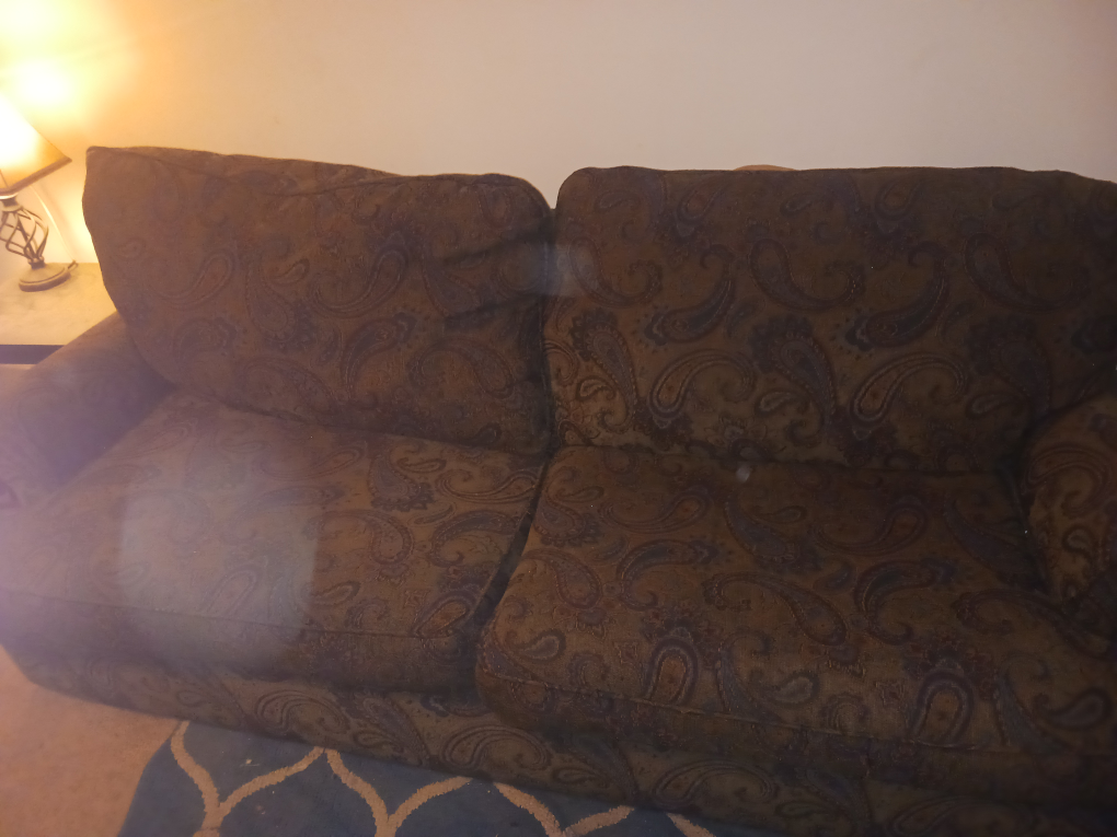 #Sale-Vintage Paisley Pattern Sofa with Pillows:Sleeper Pull Out - photo 2