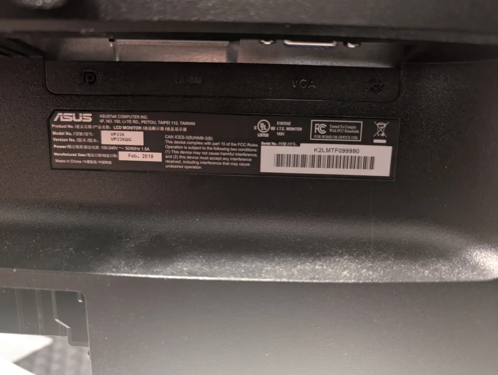 22" ASUS Gaming Monitor VP228QG image indicator(2)