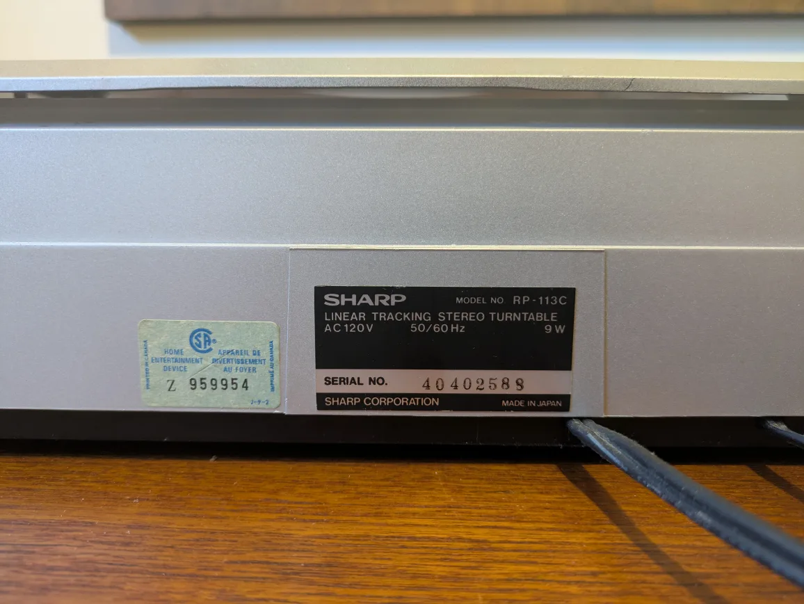 Sharp Linear Tracking Stereo Turntable image indicator(4)