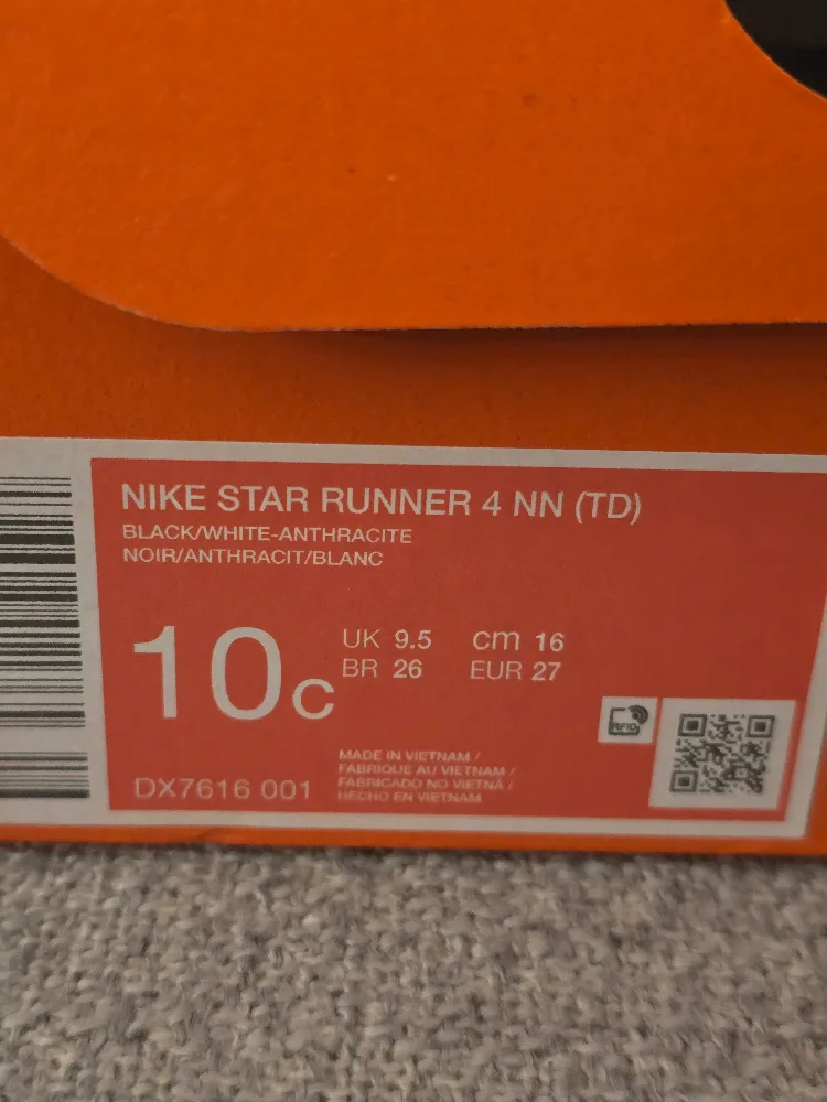 Brand New Nike Star Runner 4 NN (TD) Size 10C - New in Box! image indicator(4)