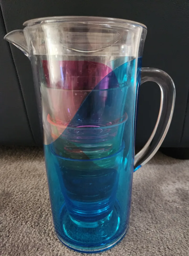 Colourful pitcher and glass set image indicator(2)