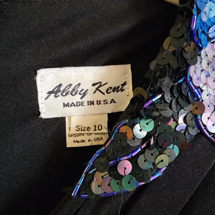 VINTAGE Abby Kent Black Evening Dress image indicator(4)