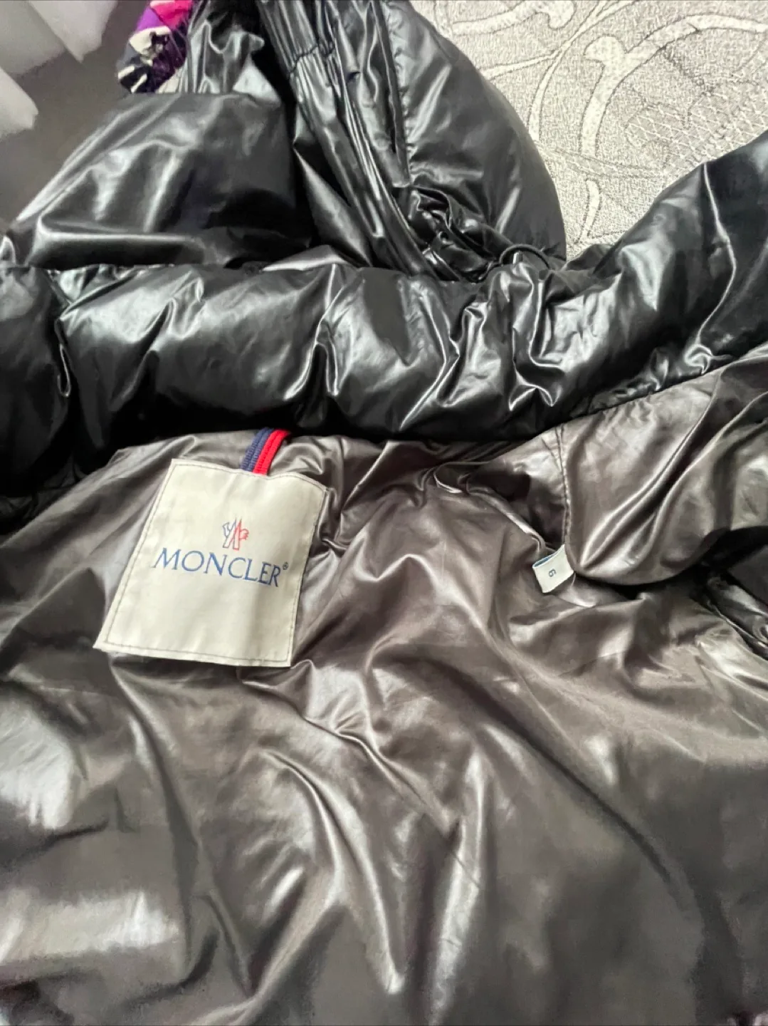 (Offers only) Moncler Glossy Black Puffer Jacket image indicator(3)