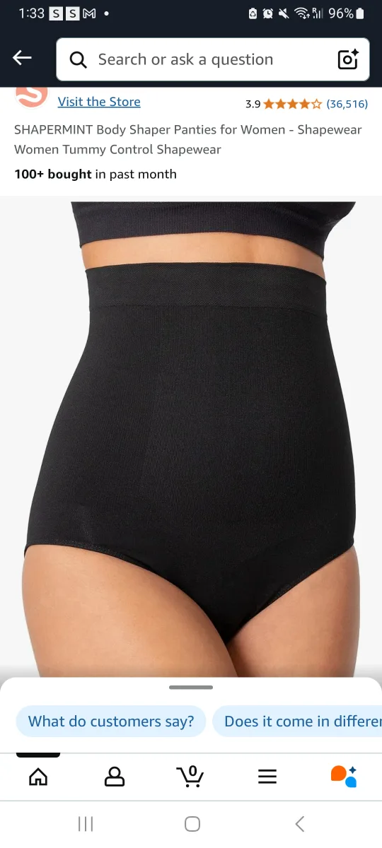 Body  Shaper - Black, Size S/M thumbnail