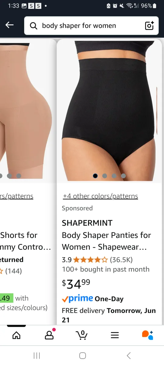 Body  Shaper - Black, Size S/M/L image indicator(2)