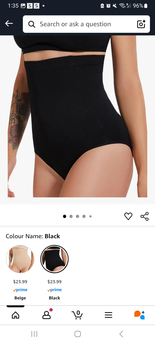 Body  Shaper - Black, Size S/M/L image indicator(4)