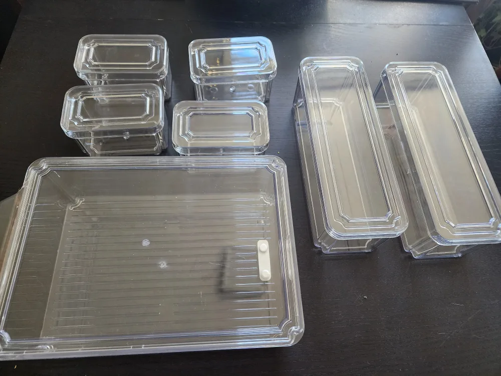 Clear Plastic Organizer Bins ( 6 bins ) image indicator(2)