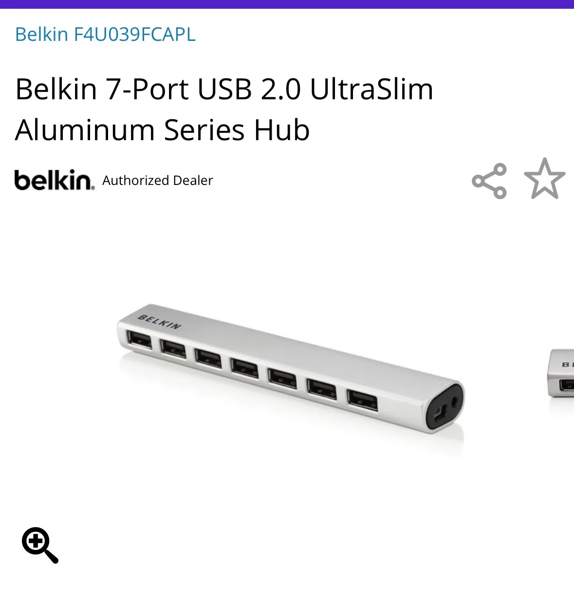 Priced to sell UltraSlim usb 7-Port Hub thumbnail