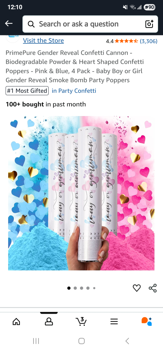 Gender Reveal Confetti Poppers