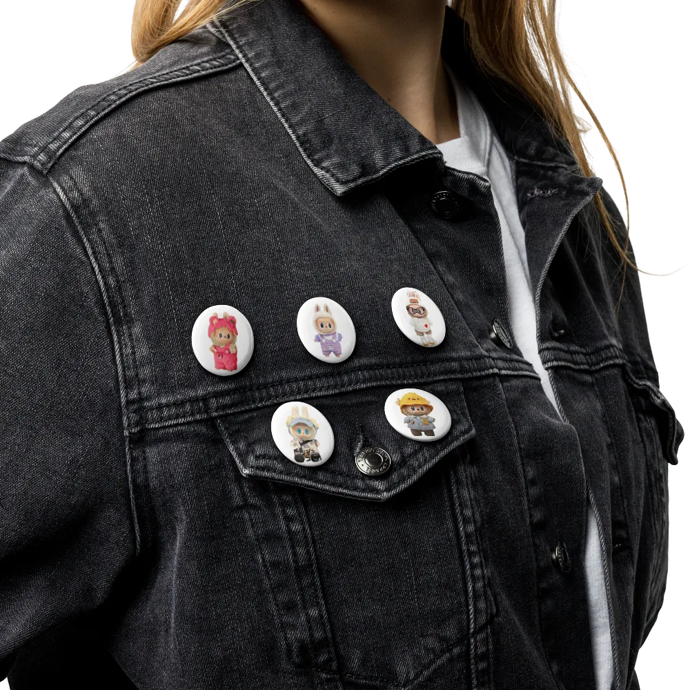 Limited Edition LABUBU Pin Buttons- Set of 5 image indicator(5)