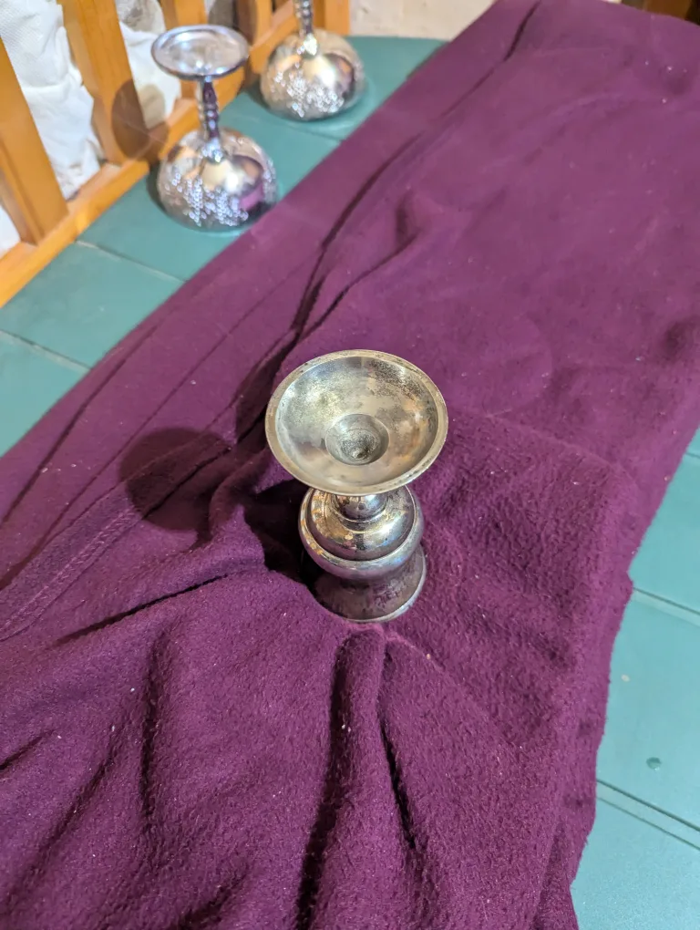 Vintage Chalice with the star of David etched on the side image indicator(5)