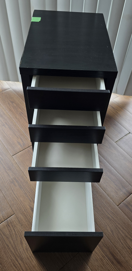 IKEA Alex Black-Brown Drawer Units (Set of 2)