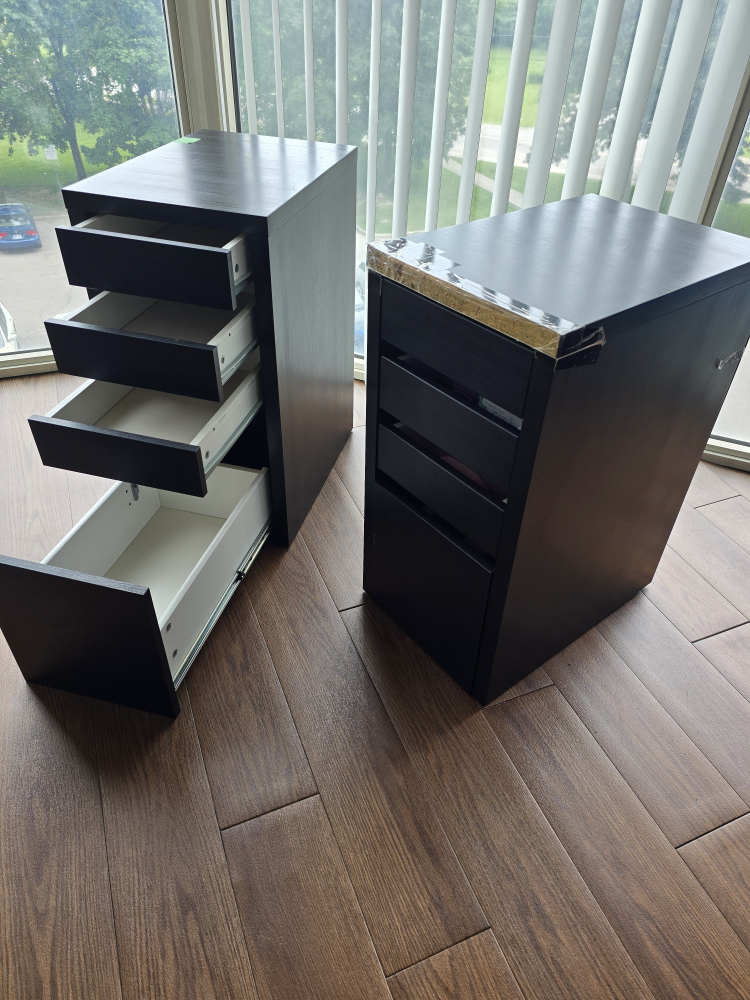 IKEA Alex Black-Brown Drawer Units (Set of 2) - photo 2