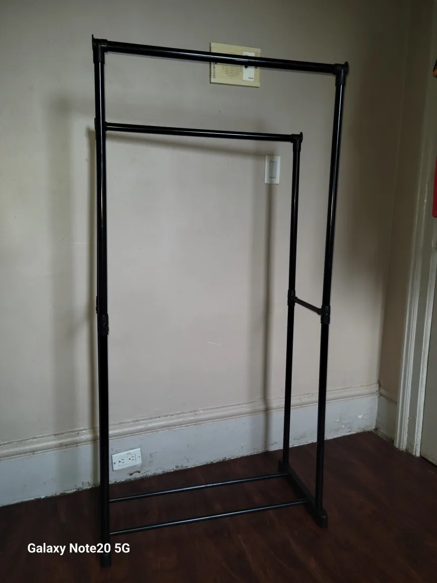 Black Double Rod Clothing Rack thumbnail