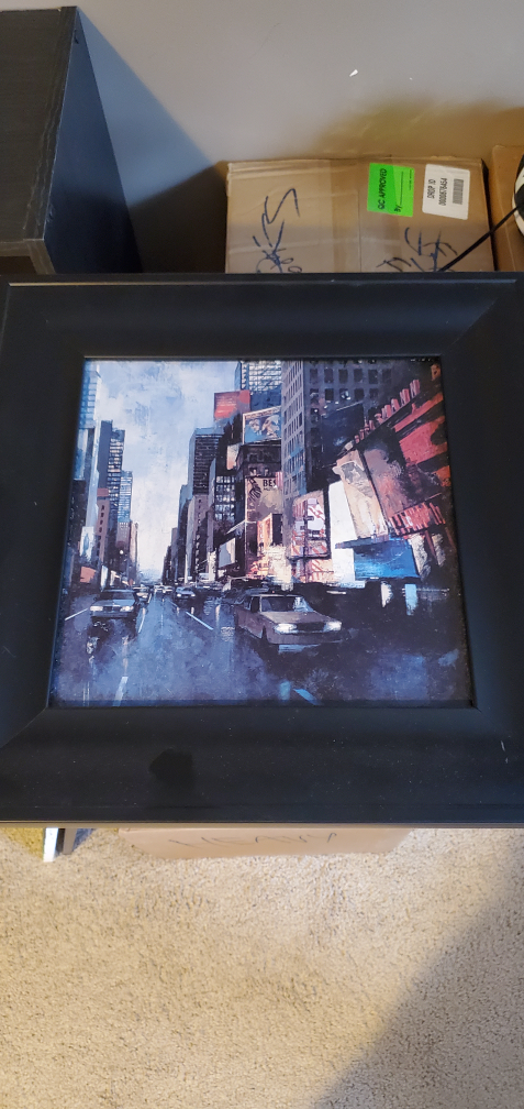 rainy downtown artwork