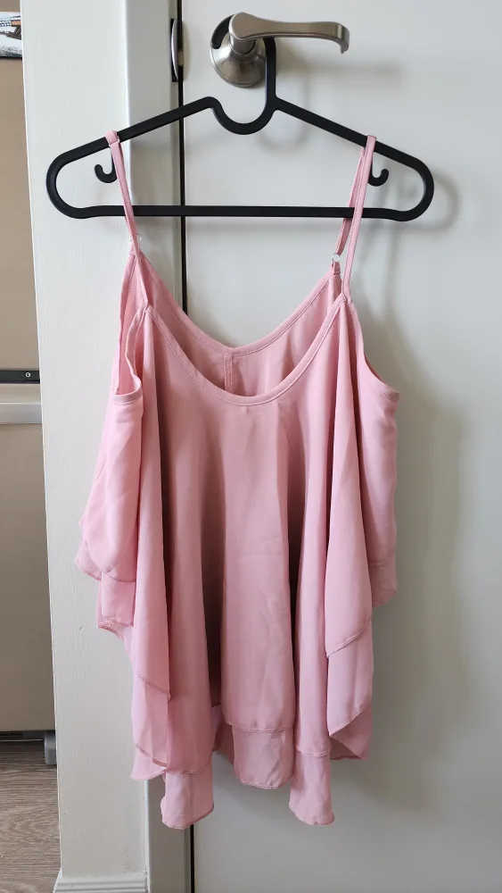 Shein Pink Layered Camisole Top - Curve 1XL thumbnail