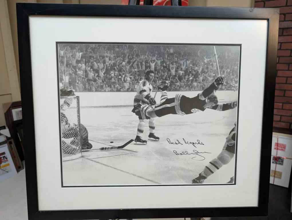 Autographed 1970 Stanley Cup Final Bobby Orr's "Flying" Goal thumbnail
