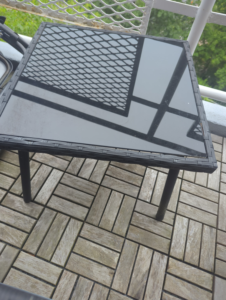 Wicker Outdoor Furniture Set 2 Chairs + Small Table - photo 3