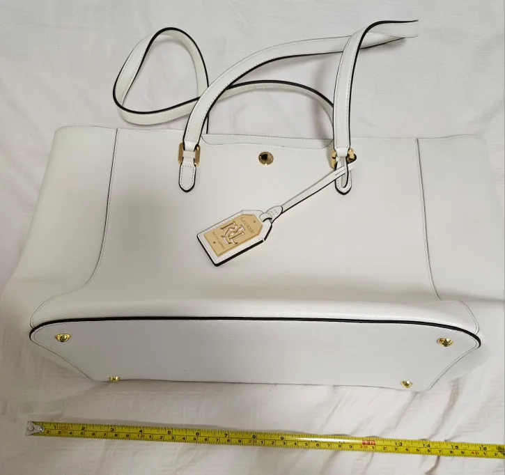 Lauren Ralph Lauren White Tote Bag thumbnail
