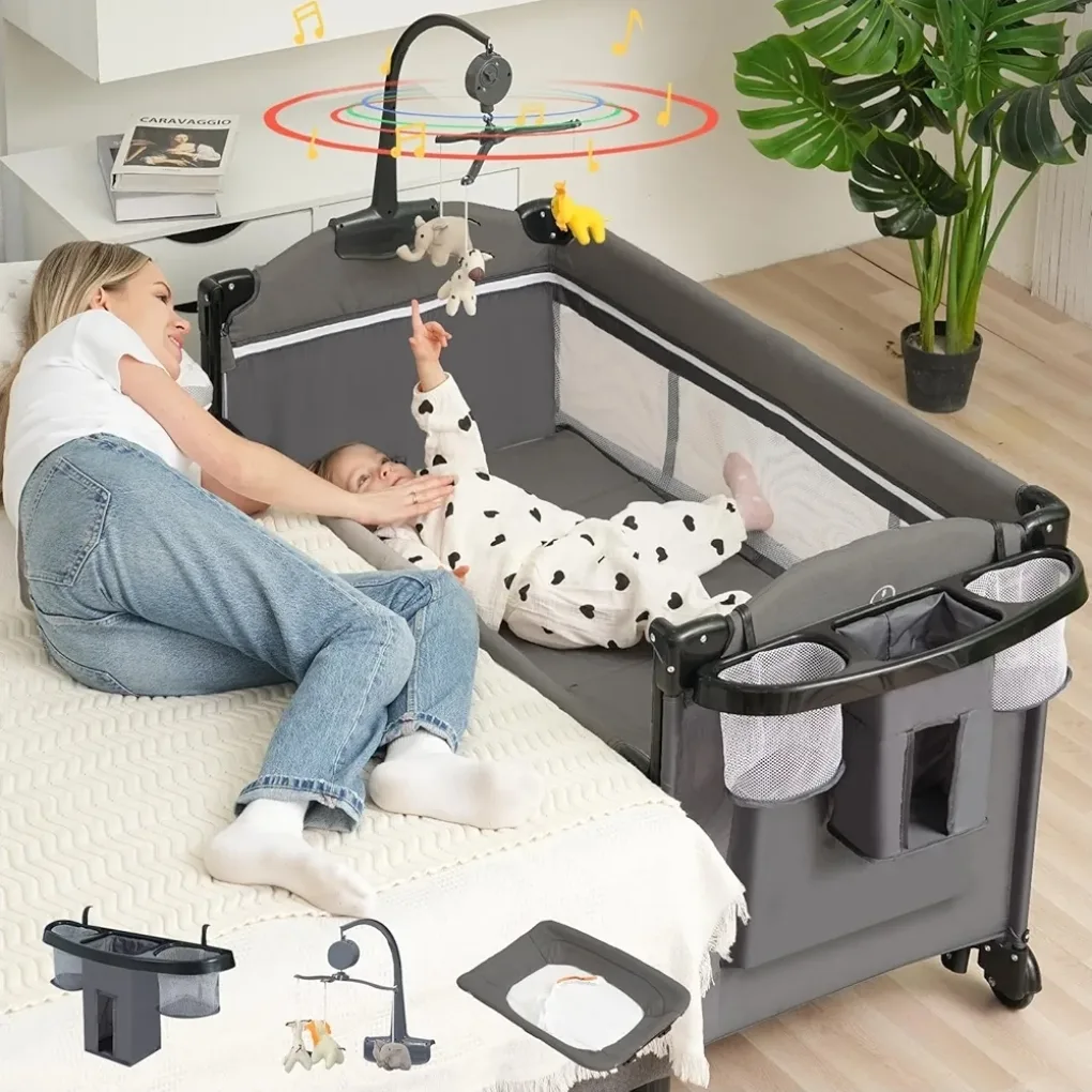 5 in 1 Baby Bassinet beside Sleeper (new) thumbnail