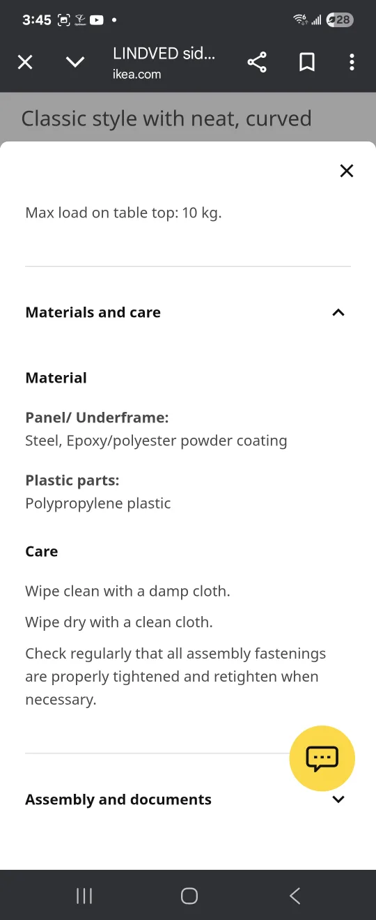 ONE IKEA Lindved Side Table, White (50 x 68 cm) #freecycle image indicator(5)