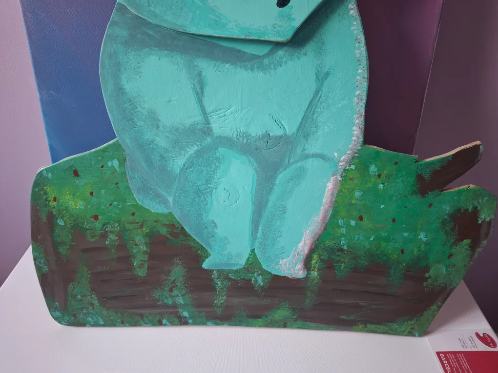 Handmade Kodama Spirit Painting on wood image indicator(6)