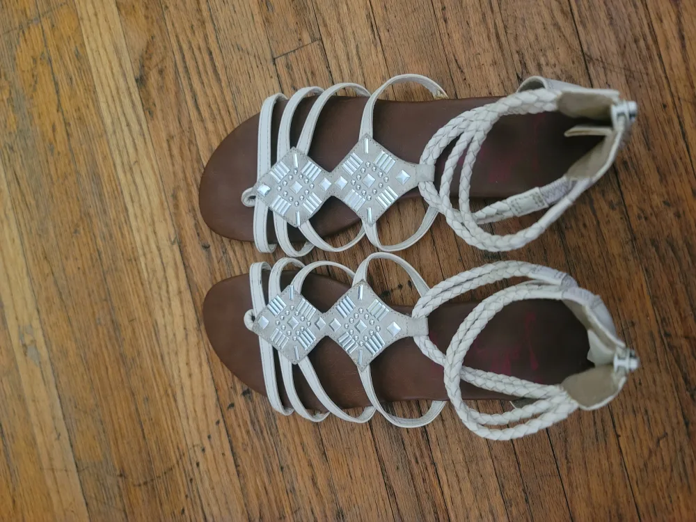 White Gladiator Sandals, Size 10 #freecycle thumbnail