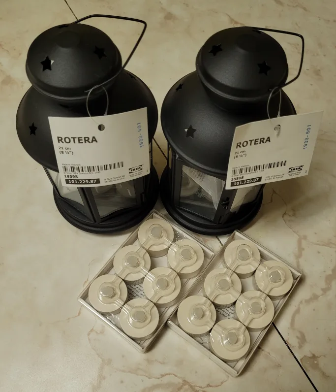 *NWT* Lot of 10 IKEA ROTERA Lanterns and candles image indicator(2)