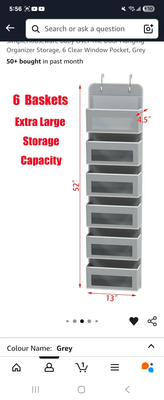 Over-the-Door Hanging Organizer/Storage #freecycle 🥕 image indicator(4)