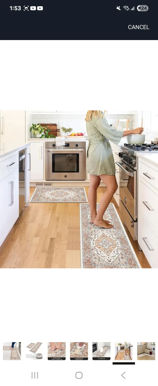 Set of Kitchen Mats, Anti-Fatigue, Beige image indicator(3)